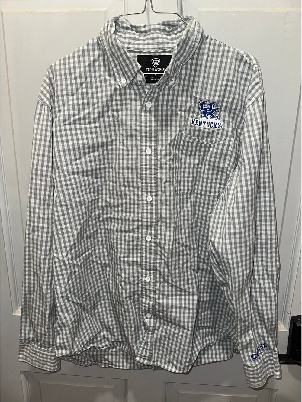 Top of the World button up UK University of Kentucky shirt size large